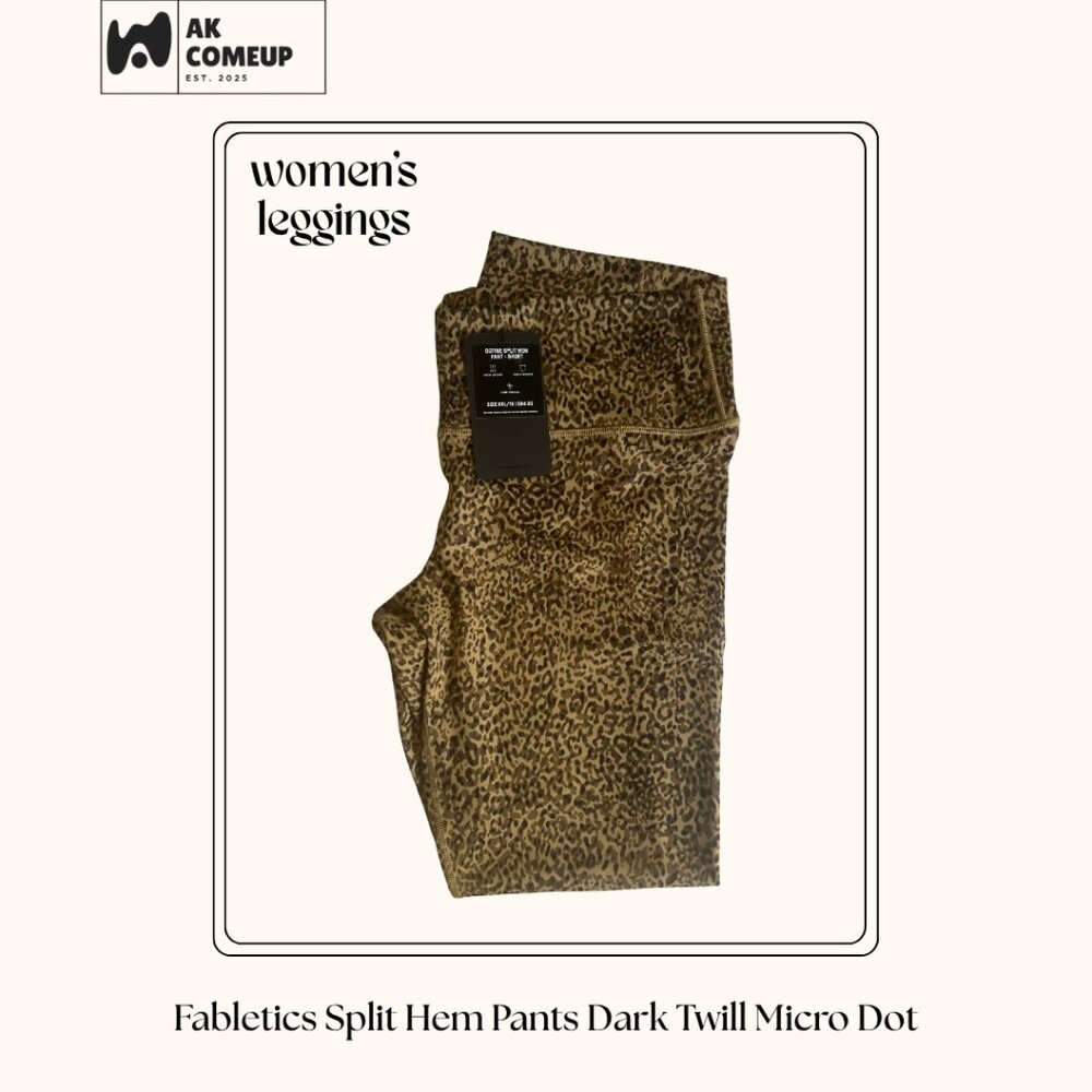 Fabletics Split Hem Pants Dark Twill Micro Dot